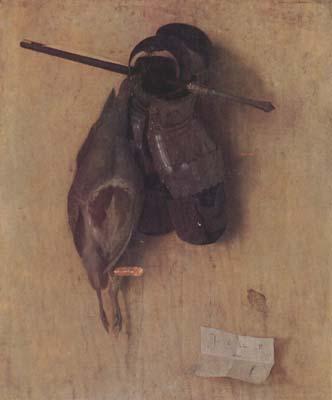 BARBARI, Jacopo de Still Life with Partridge,Iron Gloves and Bolt of a Crossbow (mk14) Sweden oil painting art